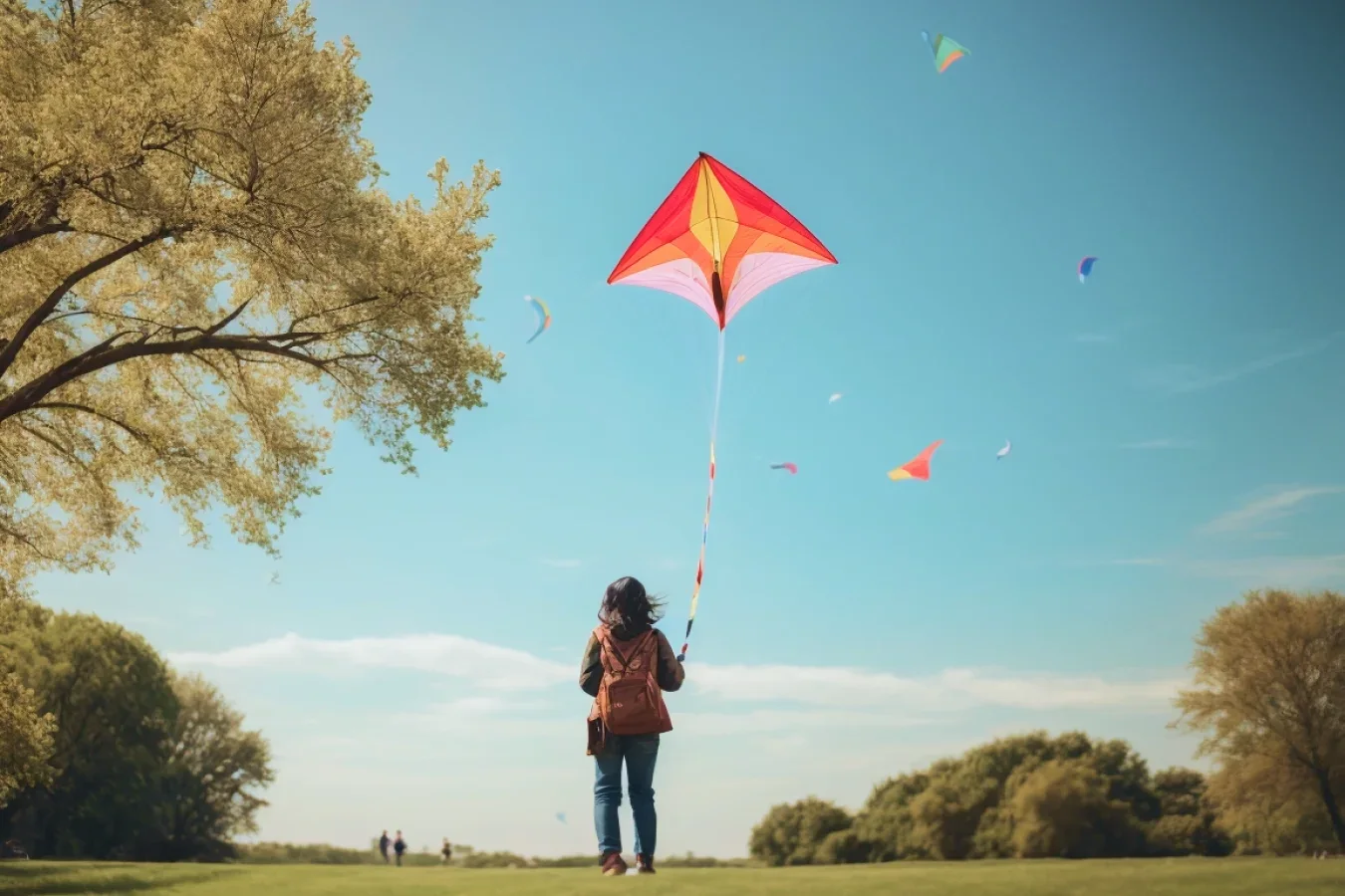 Kite flying activity at Veda Adventures Park